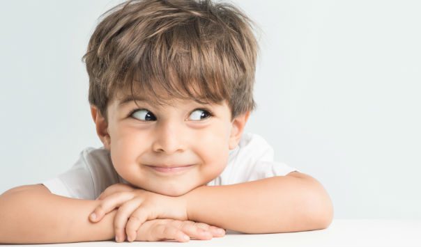 young boy with brown hair