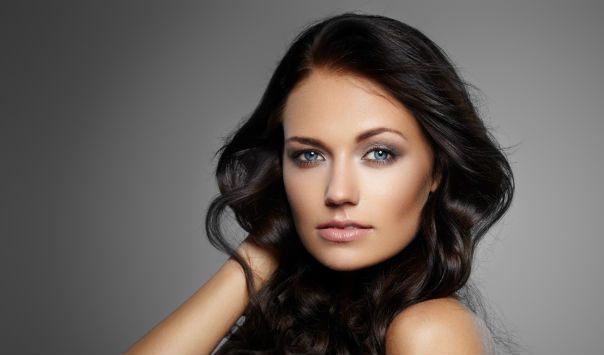 woman with long dark hair