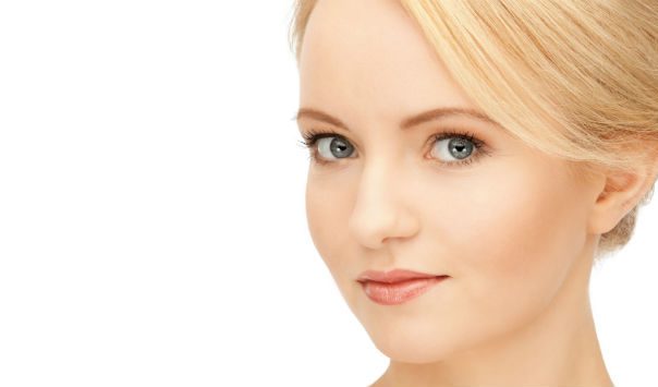 woman with blonde hair in an updo