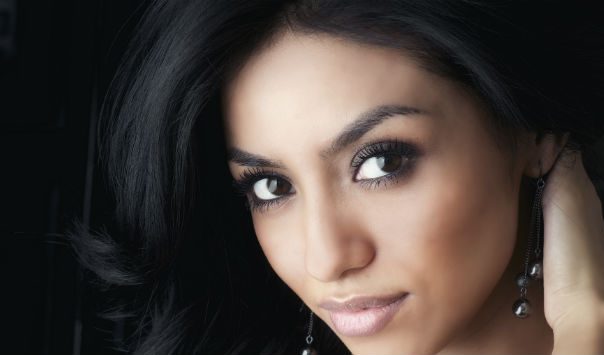 woman with long dark hair