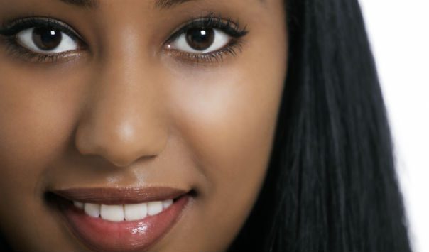 beautiful dark skinned woman