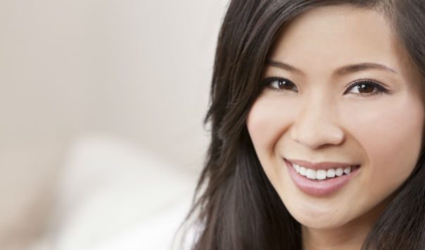 woman with long dark hair